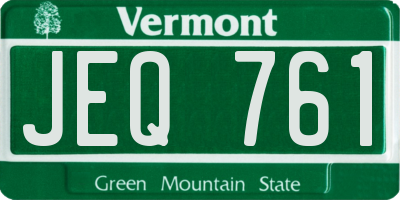 VT license plate JEQ761