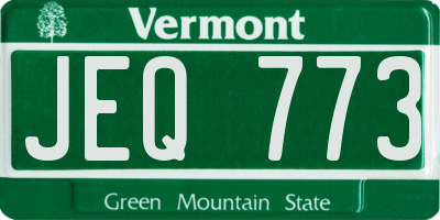 VT license plate JEQ773