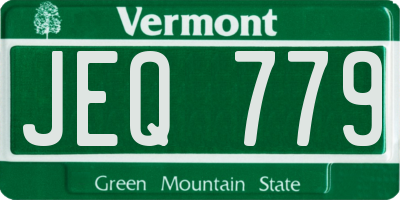 VT license plate JEQ779
