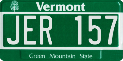 VT license plate JER157