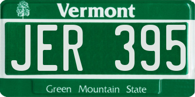 VT license plate JER395