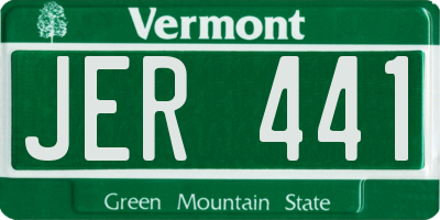 VT license plate JER441