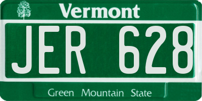 VT license plate JER628
