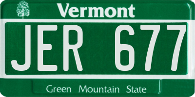 VT license plate JER677