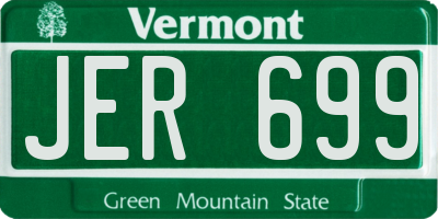 VT license plate JER699