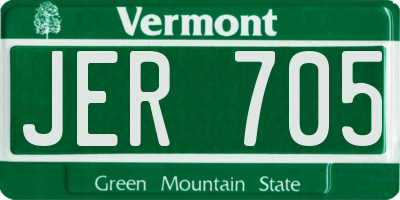 VT license plate JER705