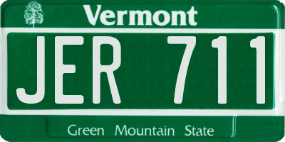 VT license plate JER711