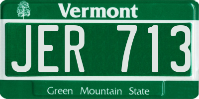 VT license plate JER713