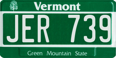 VT license plate JER739