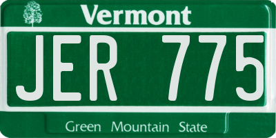 VT license plate JER775