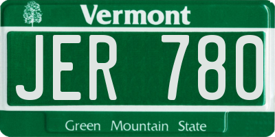 VT license plate JER780