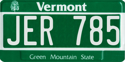 VT license plate JER785