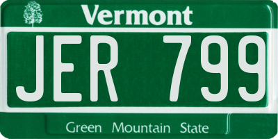 VT license plate JER799