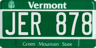 VT license plate JER878