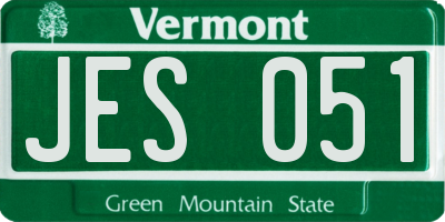 VT license plate JES051
