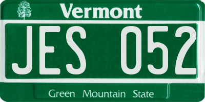 VT license plate JES052