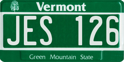 VT license plate JES126