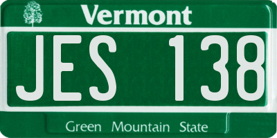 VT license plate JES138