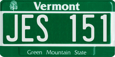 VT license plate JES151
