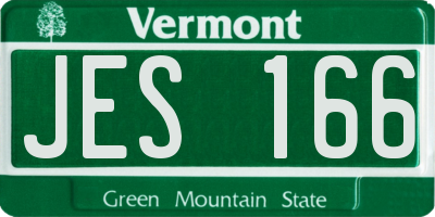 VT license plate JES166