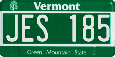 VT license plate JES185