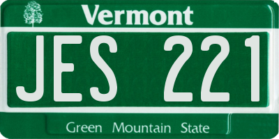 VT license plate JES221
