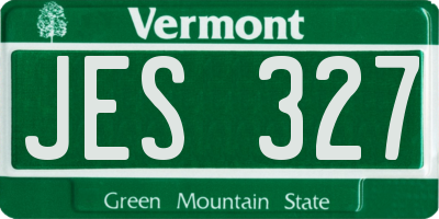 VT license plate JES327