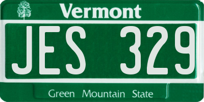 VT license plate JES329