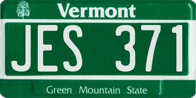 VT license plate JES371