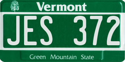 VT license plate JES372
