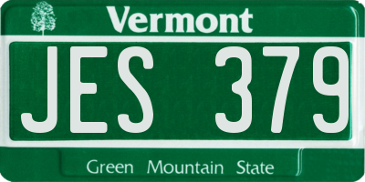 VT license plate JES379
