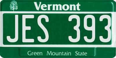 VT license plate JES393
