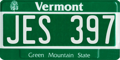VT license plate JES397