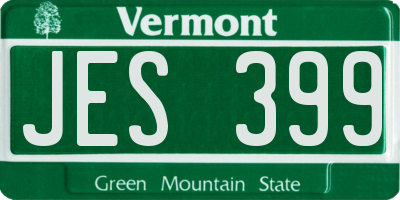 VT license plate JES399