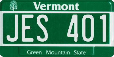 VT license plate JES401