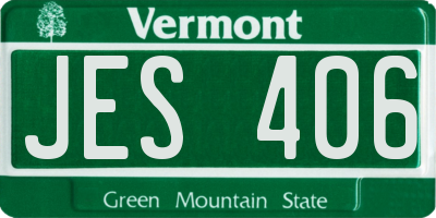 VT license plate JES406