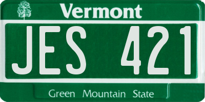 VT license plate JES421