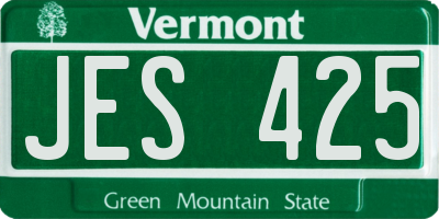 VT license plate JES425