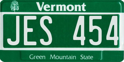 VT license plate JES454