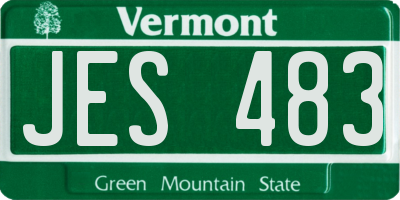 VT license plate JES483