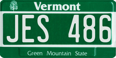 VT license plate JES486