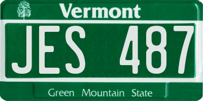 VT license plate JES487