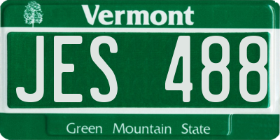 VT license plate JES488