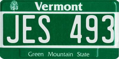 VT license plate JES493