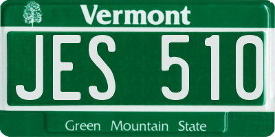 VT license plate JES510