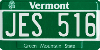 VT license plate JES516