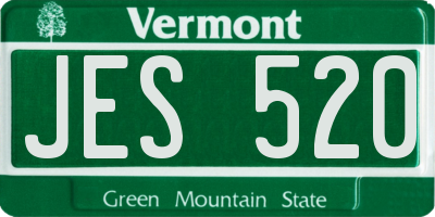 VT license plate JES520