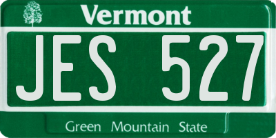 VT license plate JES527