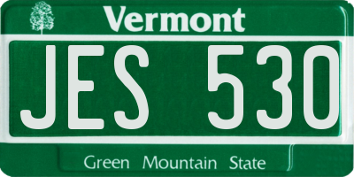 VT license plate JES530