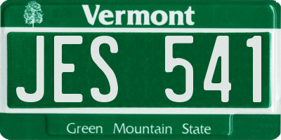 VT license plate JES541